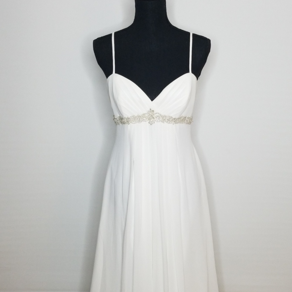 DAVID'S BRIDAL Wedding Dress Size 8 Ivory - Picture 1 of 7